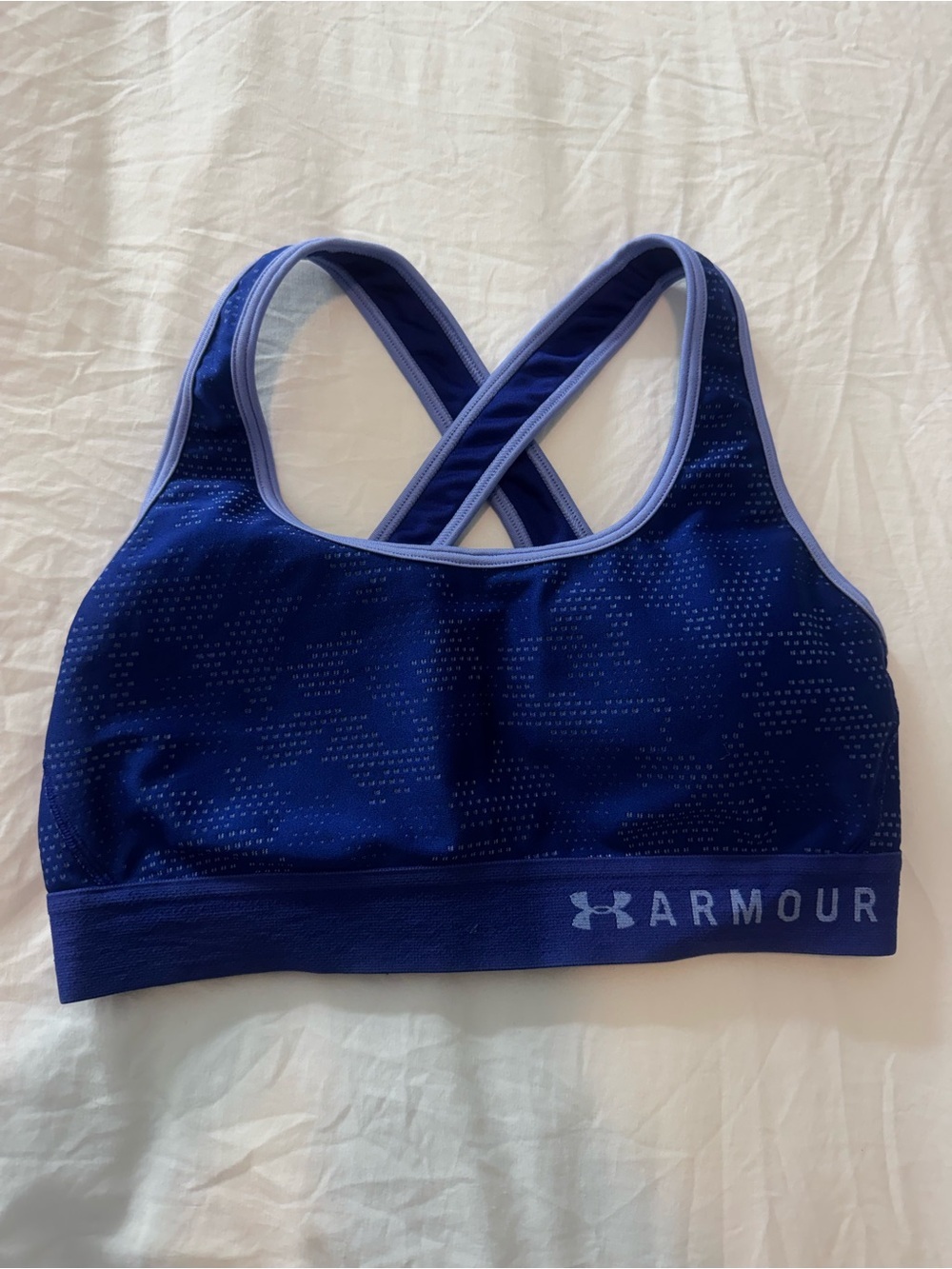Under Armour Women's Blue Purple Crossback Sports Bra